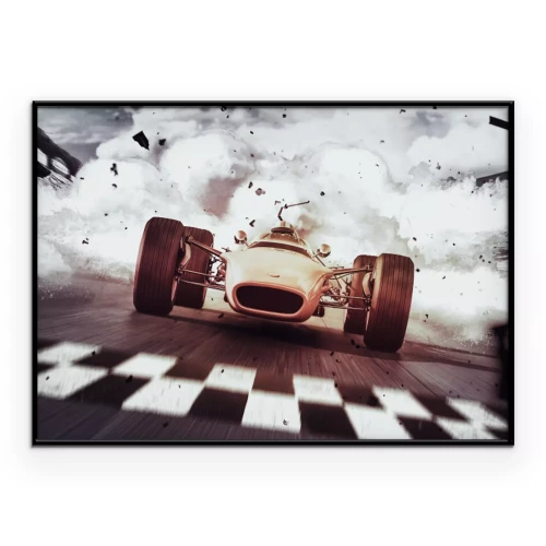 Poster Ein dynamischer Sportwagen in Bewegung