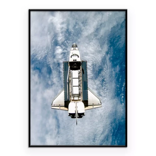 Poster Ein Raumschiff über den Wolken