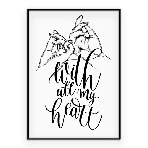 Poster Handskizze mit Typografie