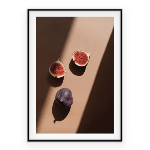 Poster Reife Feigen im goldenen Schein der Sonne