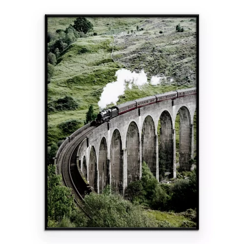 Poster Historische Architektur der Eisenbahnbrücke