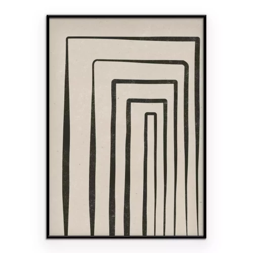 Poster Geometrische Retro-Illustration mit Rechtecken