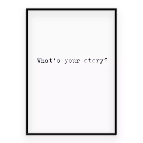 Poster Minimalistische schwarze Schrift