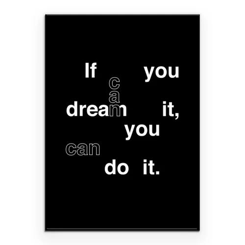 Poster Minimalistische Motivationsgrafiken in Schwarz-Weiß