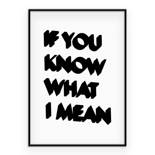 Poster Fettgedruckter typografischer Text mit Anspielung