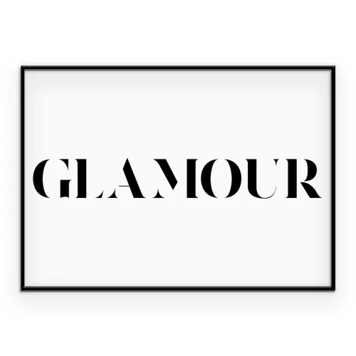 Poster Elegante Modeschriftzüge Glamour