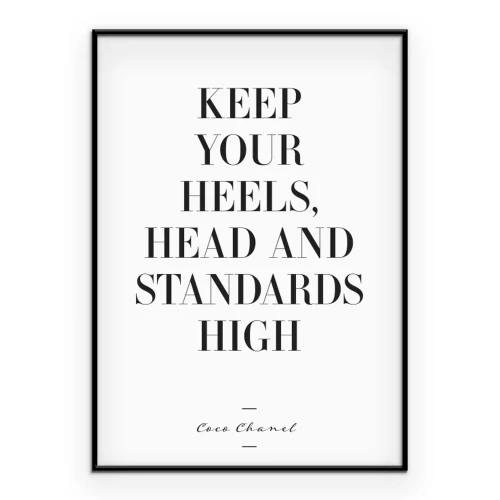 Poster Eine elegante Inschrift von Coco Chanel-Klasse