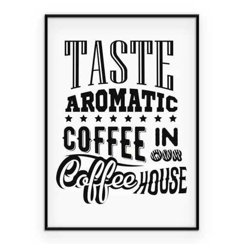 Poster Retro-Kaffeeschild in einem Café