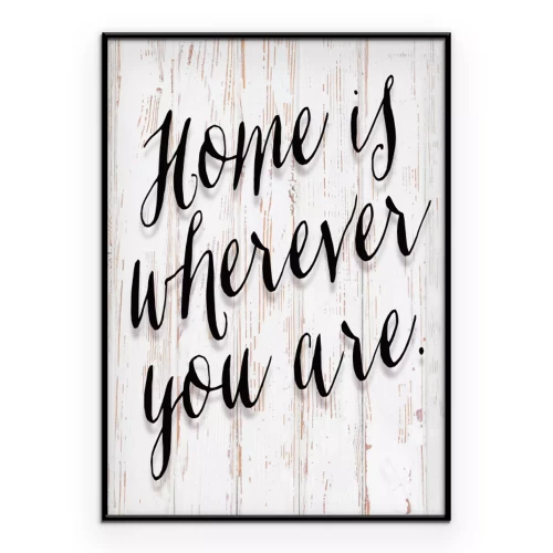 Poster Romantisches Wohndesign mit Inschrift