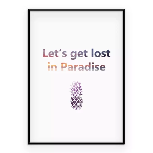 Poster Typografie mit Ananasmotiv