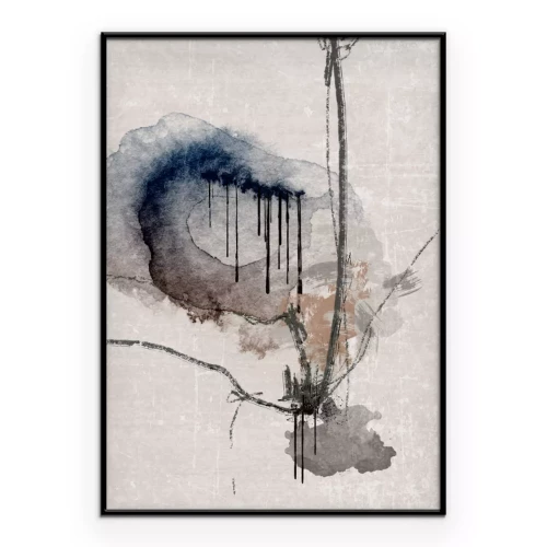 Poster Aquarellkomposition mit weichen Übergängen