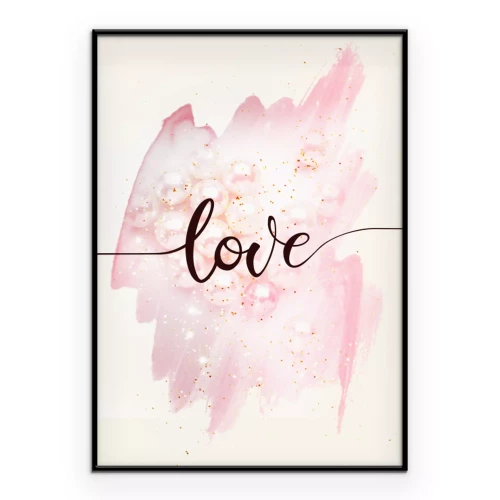 Poster Romantische Grafik mit Liebesthema