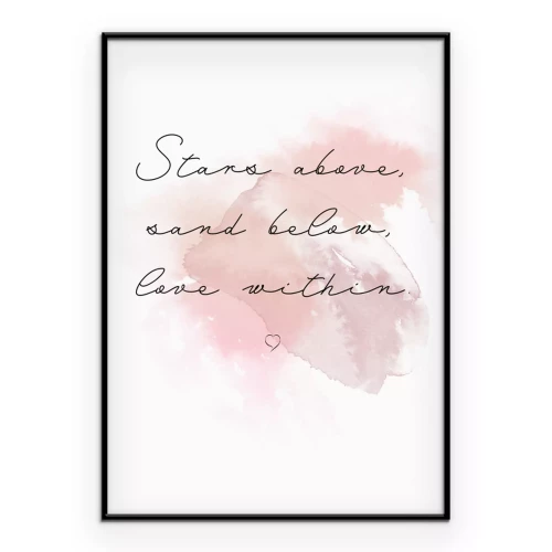 Poster Romantisches Pastellmotiv mit einem Herz