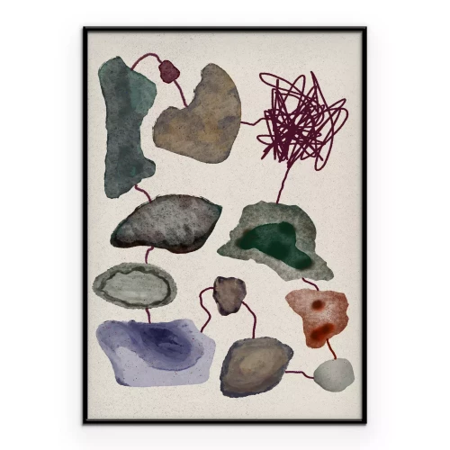 Poster Minimalistische Aquarellformen