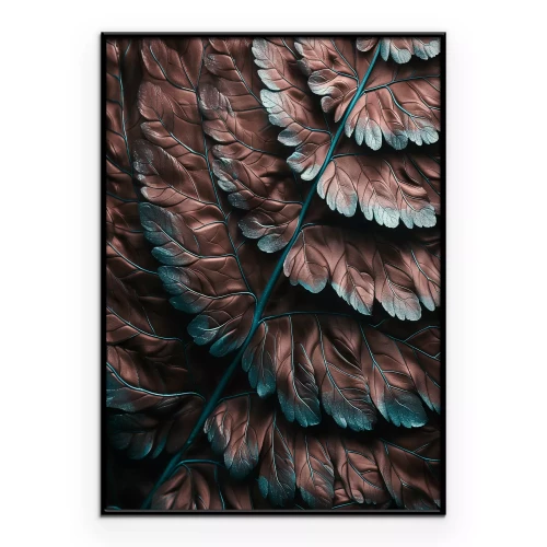 Poster Strukturiertes Kupferfarnblatt