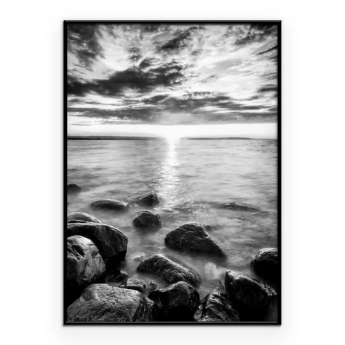 Poster Monochrome Meereslandschaft