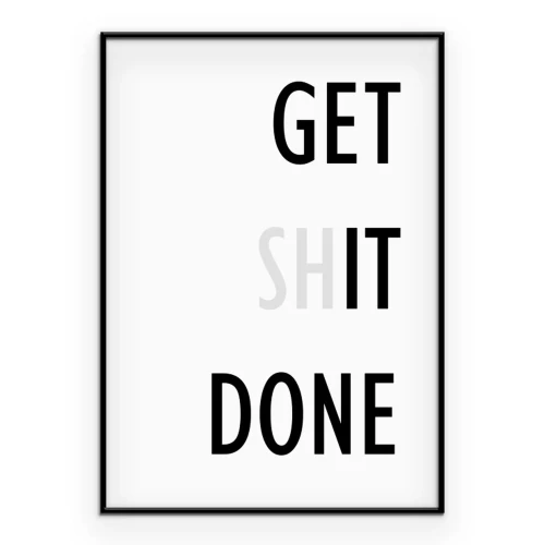 Poster Motivierende Inschrift zum Thema Handeln