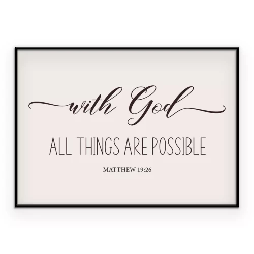 Poster Dekorative biblische Typografie