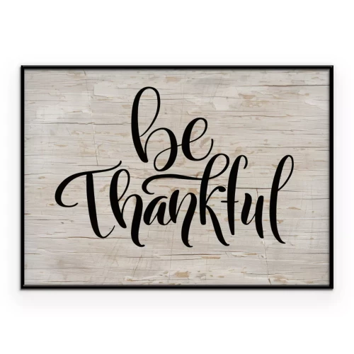 Poster Dankesinschrift auf Holzgrund