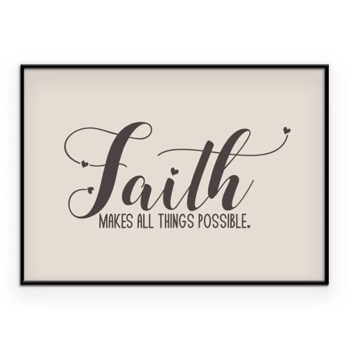 Poster Zarte religiöse Inschrift