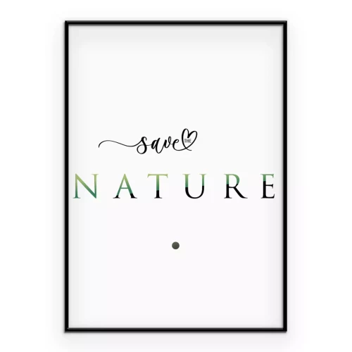 Poster Ökologische typografische Inschrift