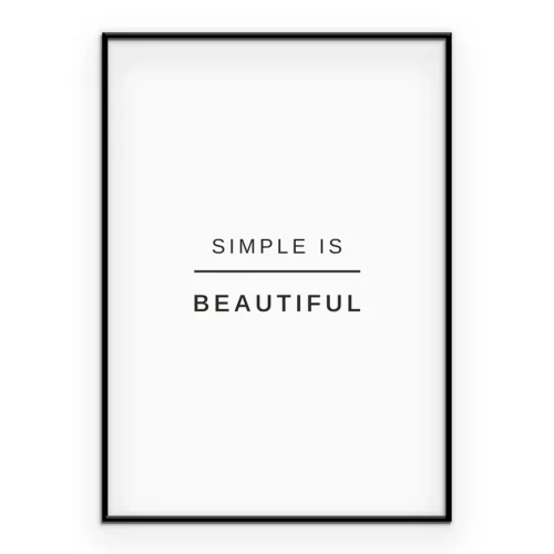 Poster Schwarze Schrift in schöner Schlichtheit