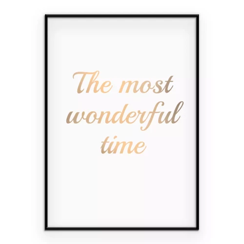 Poster Goldene Schriftzüge im Weihnachtsmotiv