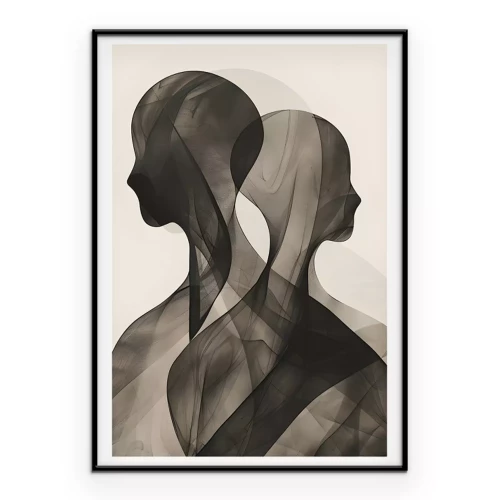 Poster Zarte menschliche Formen mit Schatteneffekten