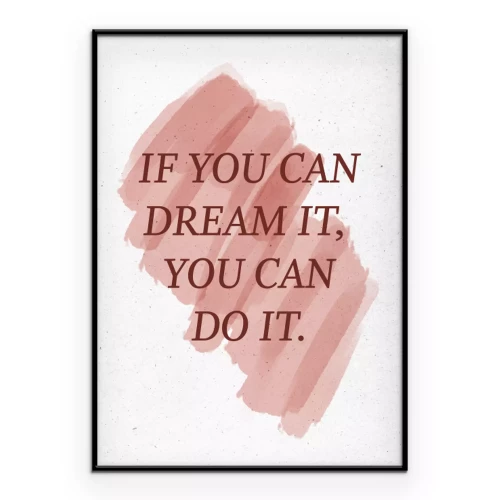 Poster Motivationstext in Pastellfarben