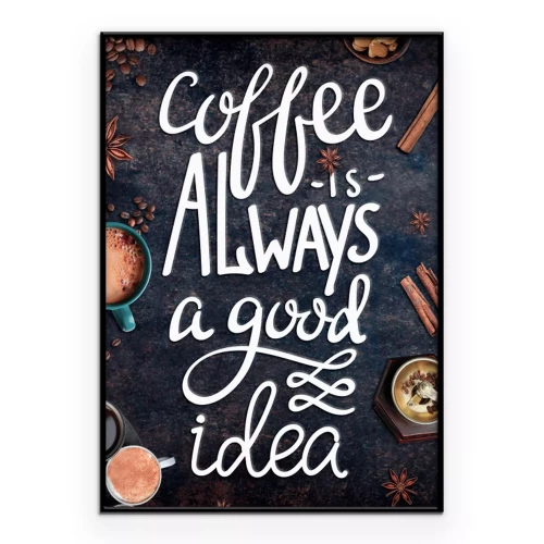 Poster Eine elegante, dekorative Inschrift über Kaffee