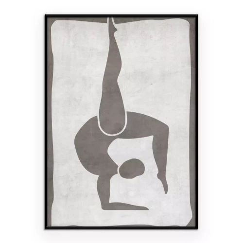 Poster Minimalistische Silhouette eines Athleten während des Trainings