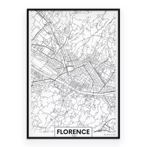 Poster Stadtplan von Florenz, Italien
