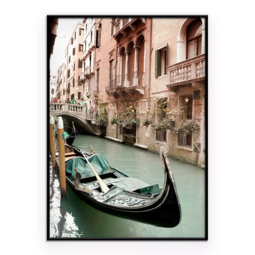 Poster Romantische venezianische Kanalszene