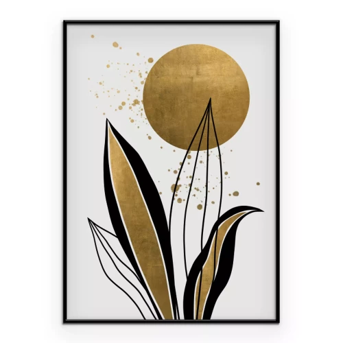 Poster Moderne Botanik im goldenen Sonnenlicht