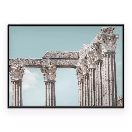 Poster Reich verzierte Steinsäulen