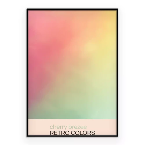 Poster Ein zarter, verschwommener Hintergrund mit Retro-Charme