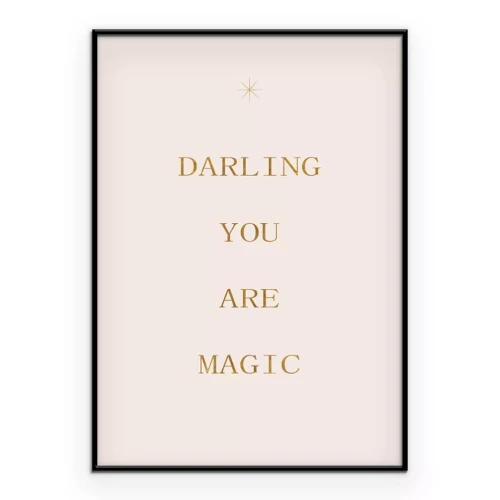 Poster Die subtile Typografie von Darling You Are Magic