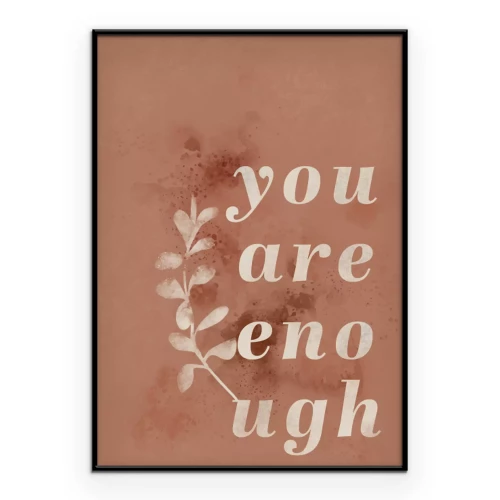 Poster Minimalistische Pflanze mit einer Inschrift