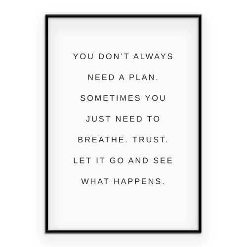 Poster Eine minimalistische Inschrift über Vertrauen