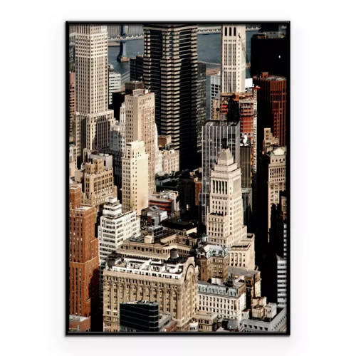 Poster Stadtzentrum mit Wolkenkratzern