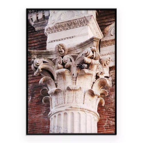 Poster Geschnitztes Säulenkapitell