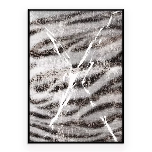 Poster Tiermotiv mit weißem Tigerfell