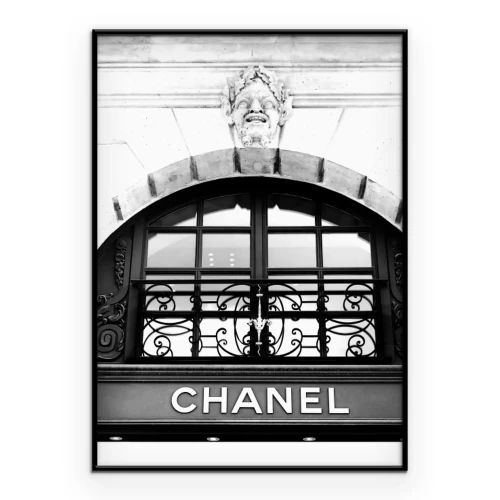Poster Eine minimalistische Aufnahme des Chanel-Ladens