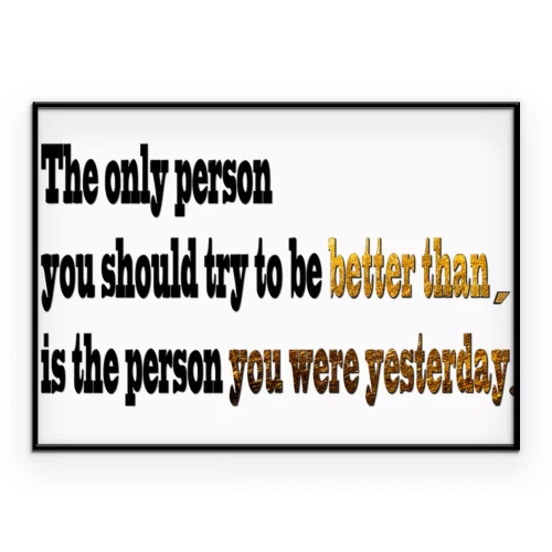 Poster Typografie mit einem goldenen Touch zum Thema Persönlichkeitsentwicklung