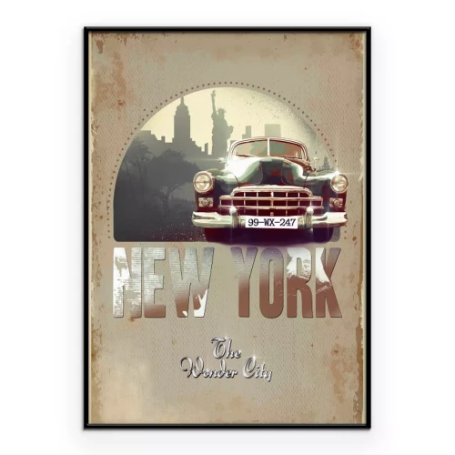 Poster Klassisches Auto im Retro-Stil