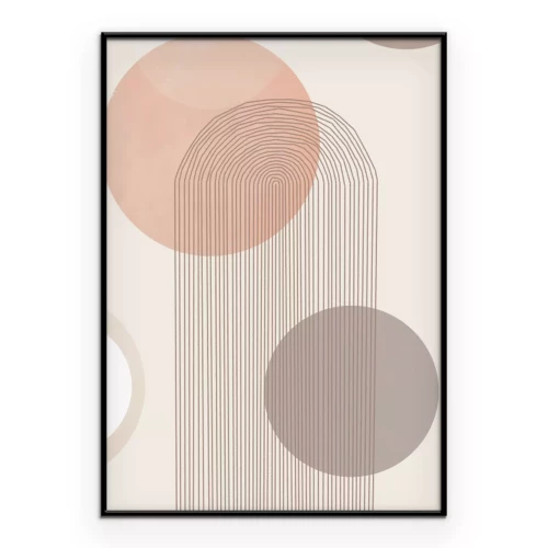 Poster Minimalistisches Muster mit Pastellformen