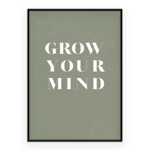 Poster Minimalistische Typografie zum Thema Geistentwicklung