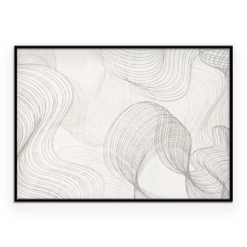 Poster Mit einer dünnen Linie gezeichnete Wellen