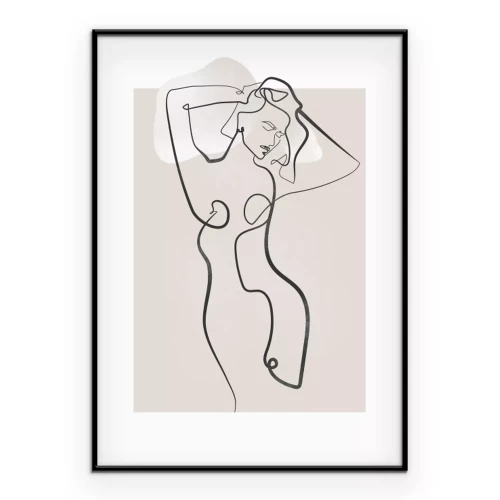 Poster Minimalistische Körperillustration