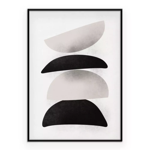 Poster Dekorative Anordnung von Halbmonden